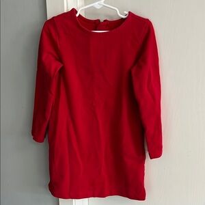 Primary Red Crew Neck Long Sleeve Dress sz 4-5